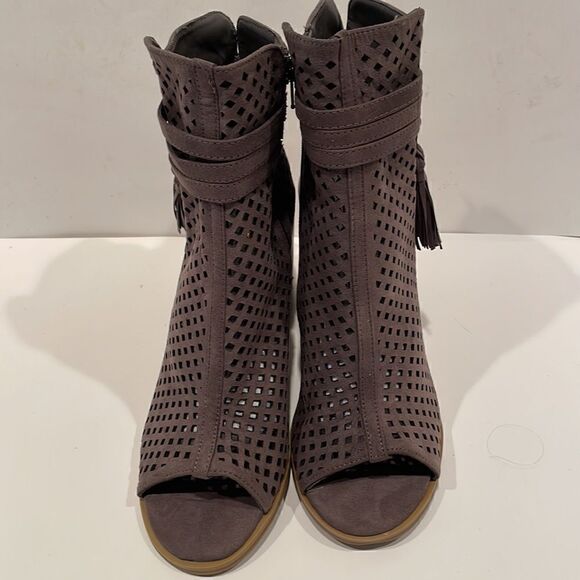 London Rag “Serena” Open Toe Booties Women's Size 9 - Picture 2 of 12